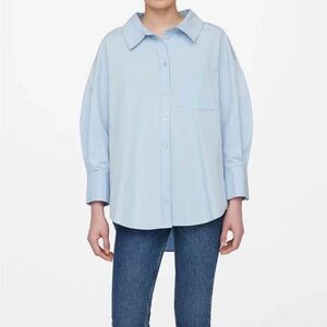 Anine Bing Blue Button Down Shirt
